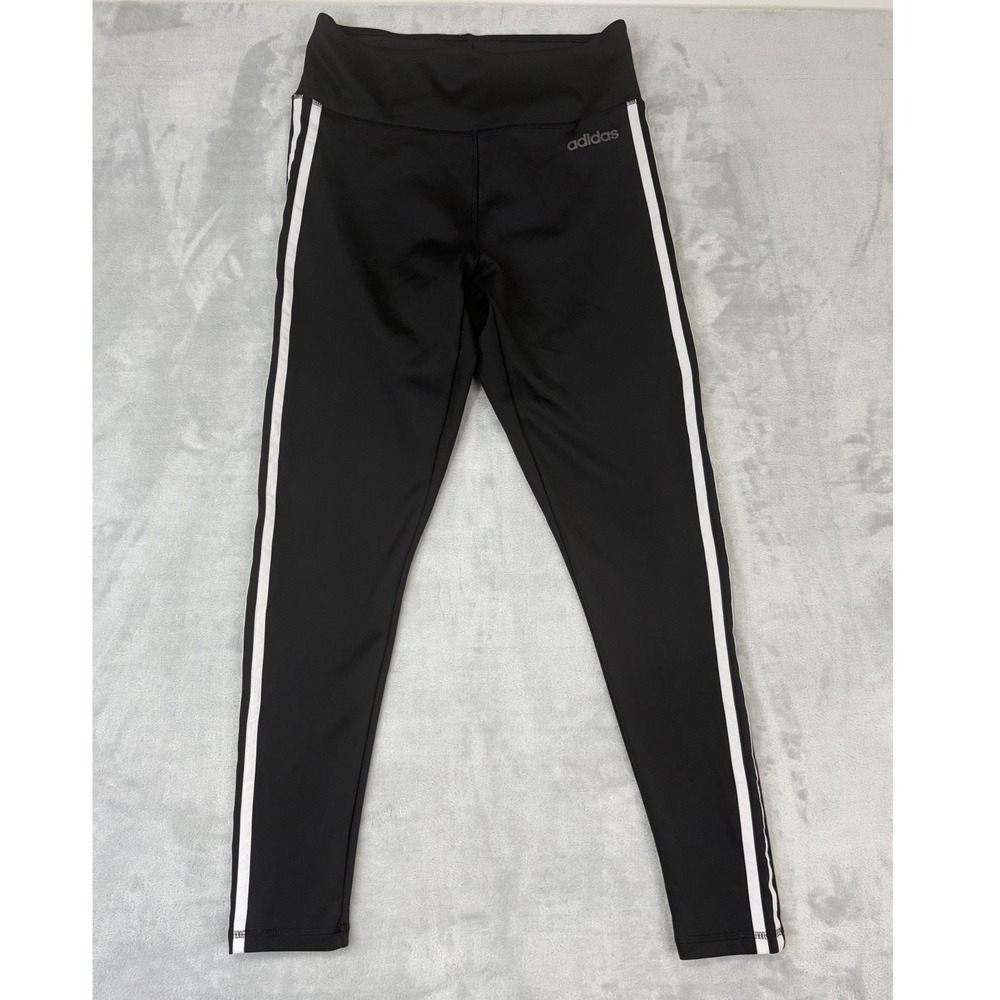 Adidas Women's Leggings Black Climalite 3-Stripe Activewear Tights DU2040 Medium